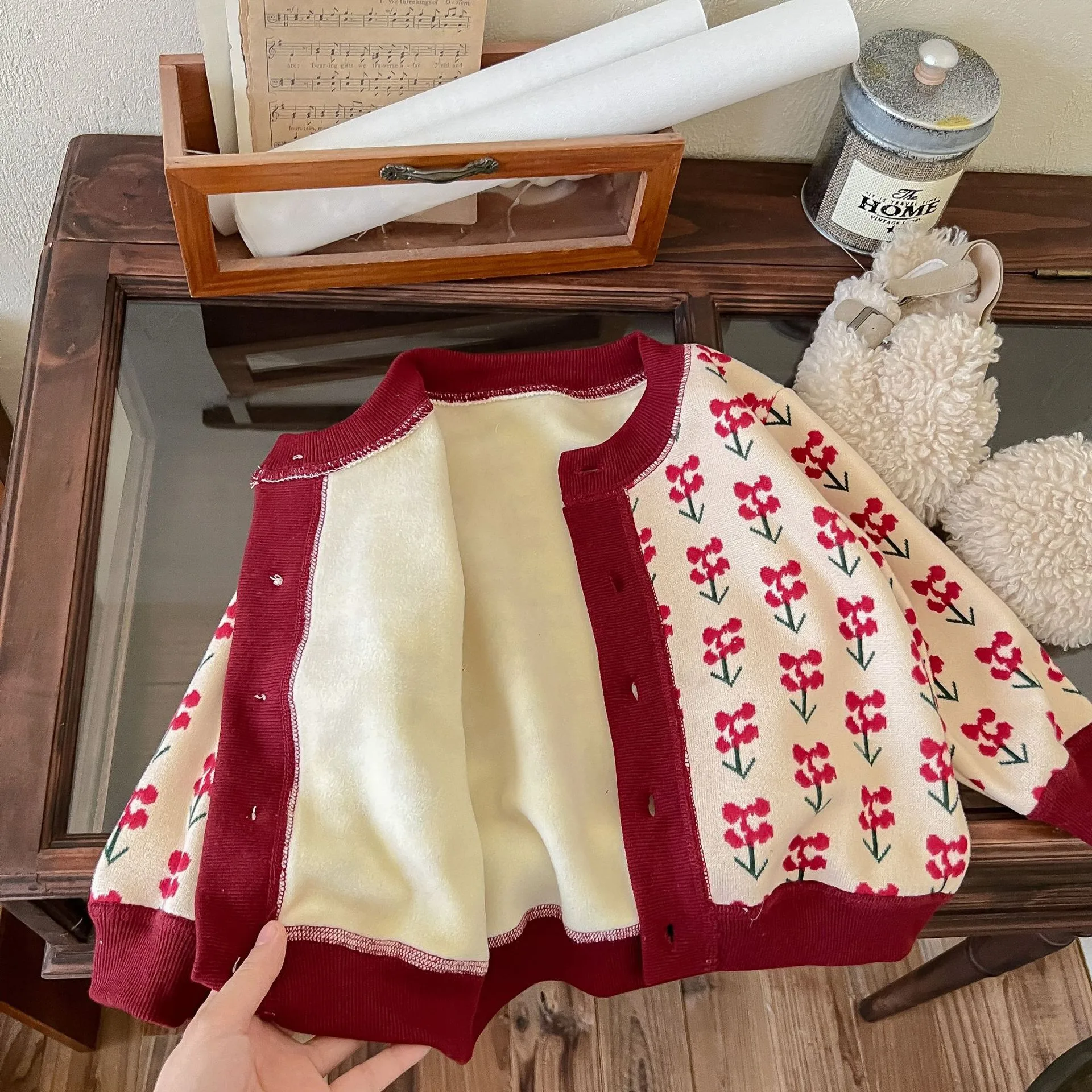Autumn And Winter New Children's  Knitted Coat Boys And Girls Baby Warm Cardigan Thickened Outer Coat display picture 12
