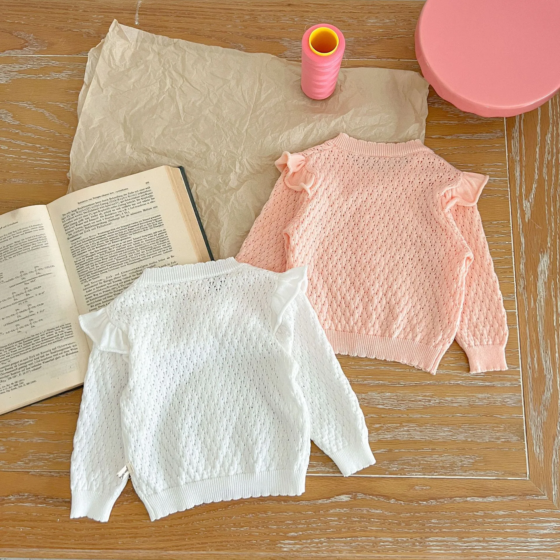 Girls' Cardigan Sweater Coat Baby Girls' Knitted Sunscreen Air-conditioning Shirt Spring And Autumn Breathable Western Style Lace Coat display picture 6