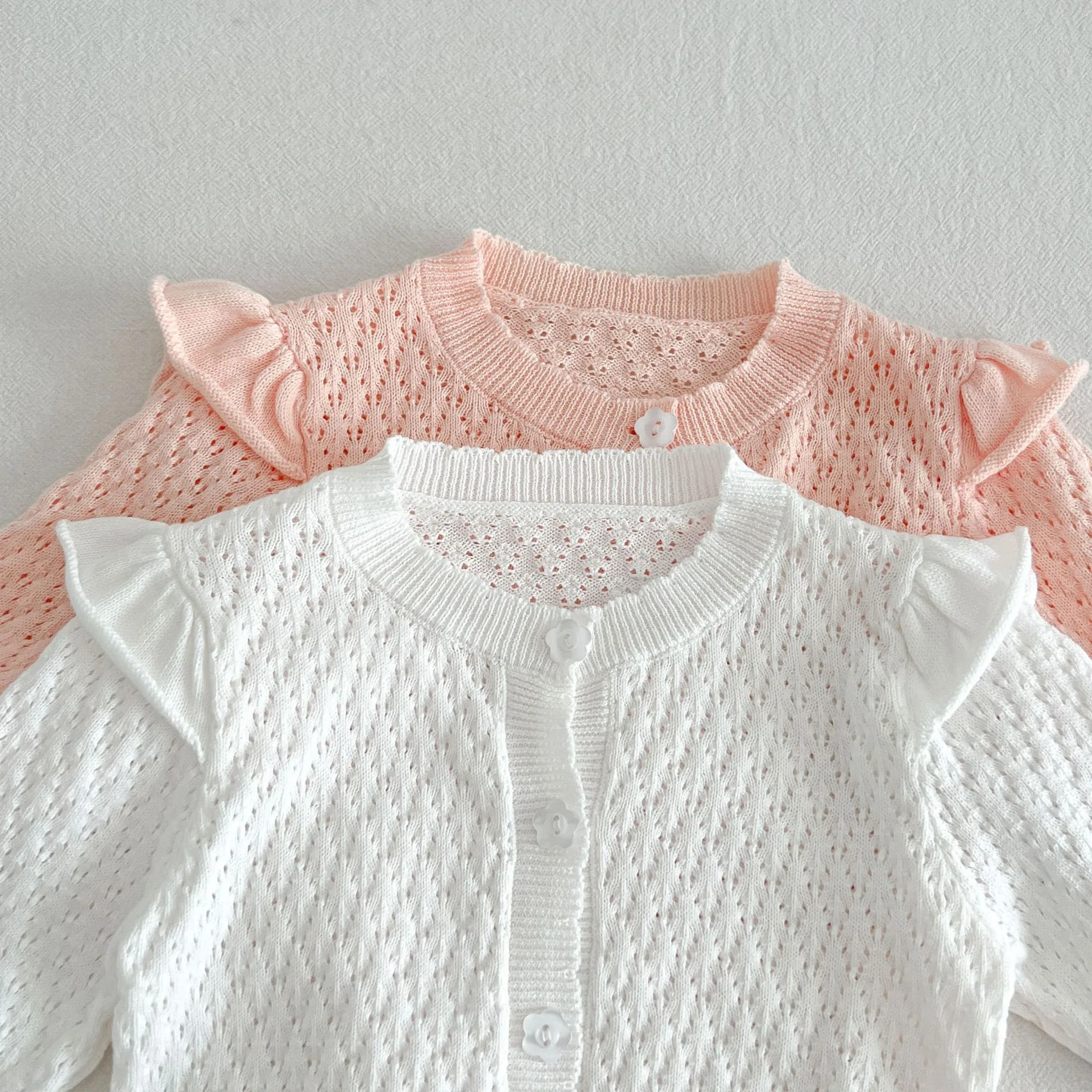 Girls' Cardigan Sweater Coat Baby Girls' Knitted Sunscreen Air-conditioning Shirt Spring And Autumn Breathable Western Style Lace Coat display picture 9