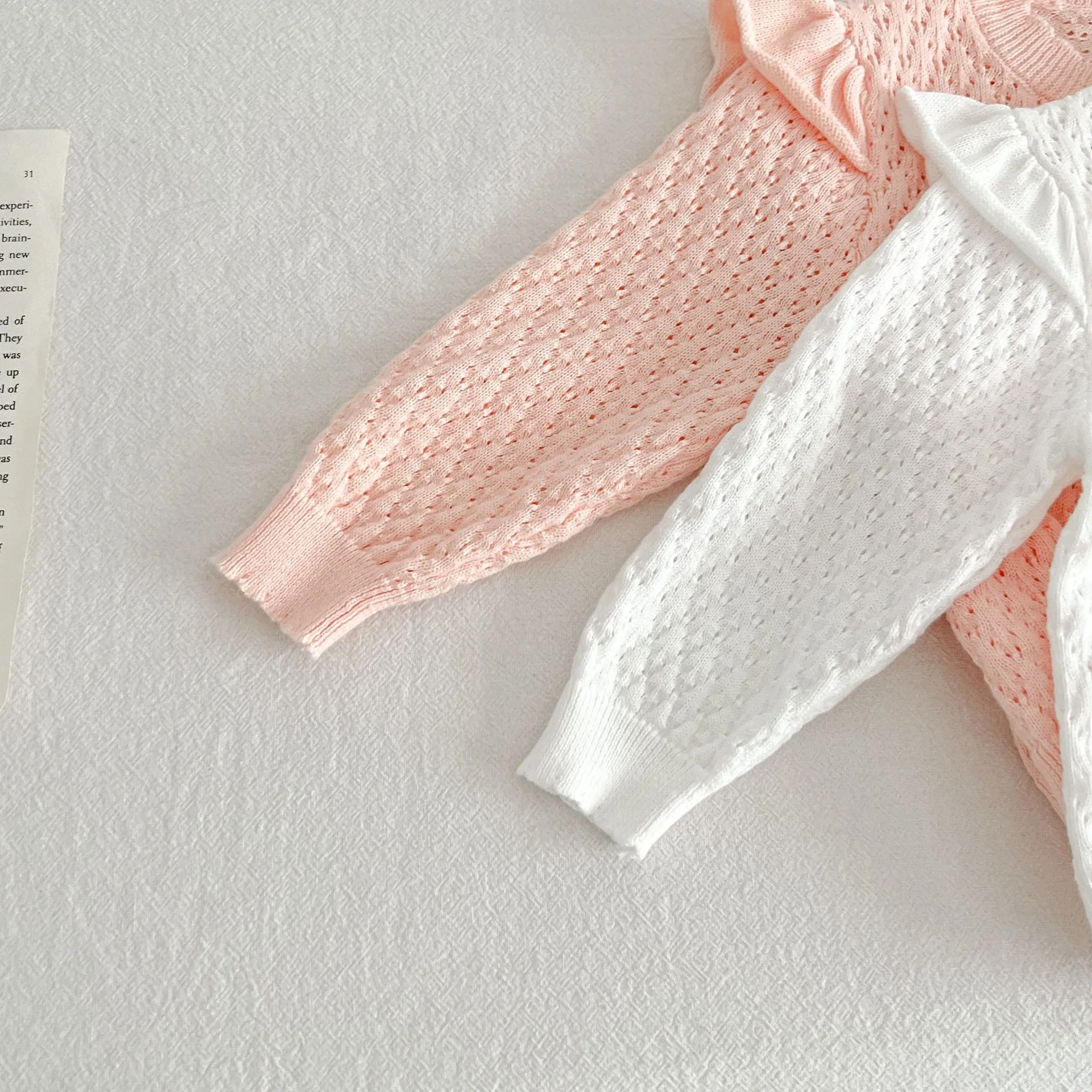 Girls' Cardigan Sweater Coat Baby Girls' Knitted Sunscreen Air-conditioning Shirt Spring And Autumn Breathable Western Style Lace Coat display picture 11