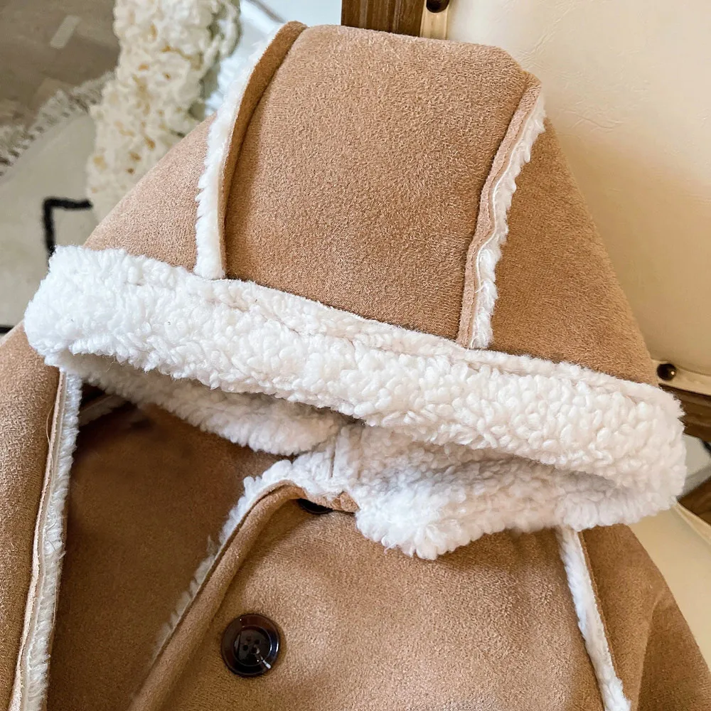 Korean Style Men's And Women's Winter New Coat Retro Fashionable Suede Thick Lamb Wool Thick Warm Coat display picture 9