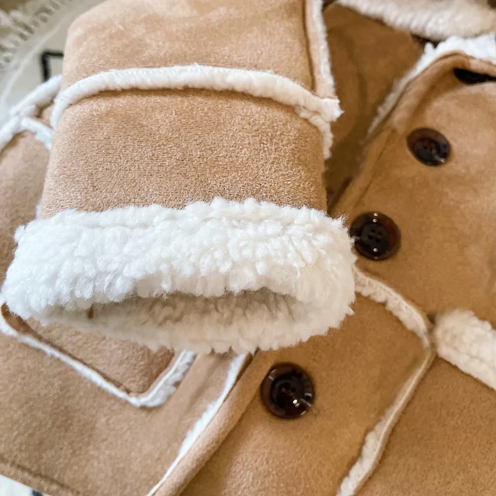 Korean Style Men's And Women's Winter New Coat Retro Fashionable Suede Thick Lamb Wool Thick Warm Coat display picture 10