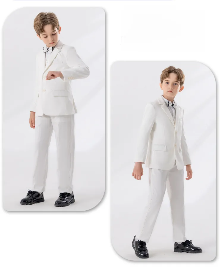 Children's Suit Autumn And Winter British Fashion Performance Small Suit Boys Piano Host Flower Girl Wedding Dress Suit display picture 19