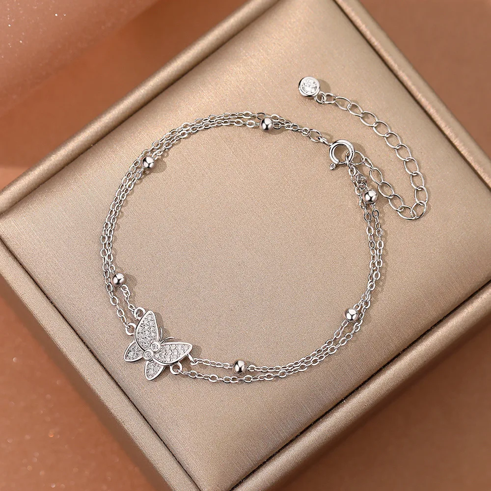 Sterling Silver Casual Elegant Glam Bracelets display picture 5