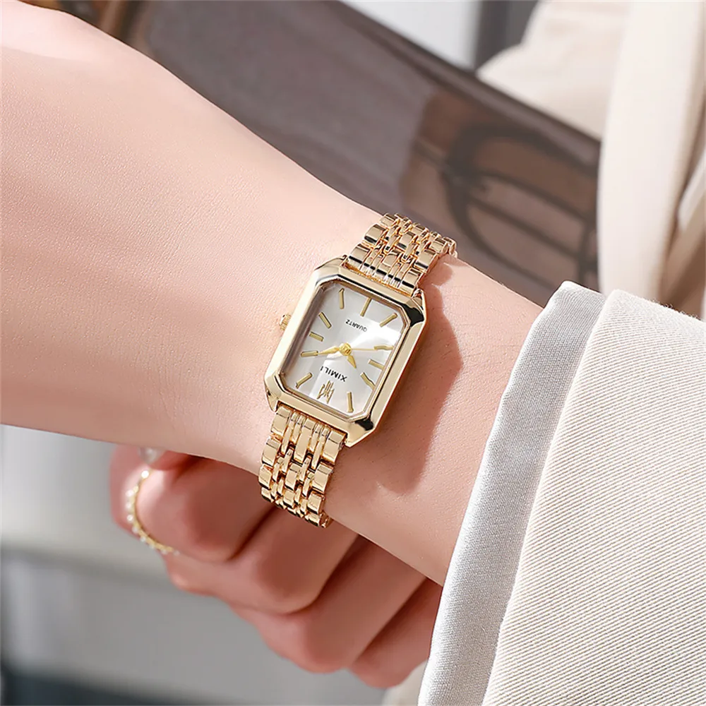 Fashion  New Stainless Steel Women's Business Casual Quartz Watch Light Luxury Women's Stainless Steel Student Watch display picture 10