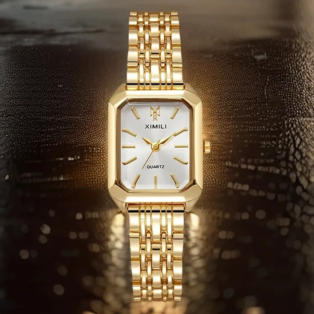 Fashion  New Stainless Steel Women's Business Casual Quartz Watch Light Luxury Women's Stainless Steel Student Watch display picture 1