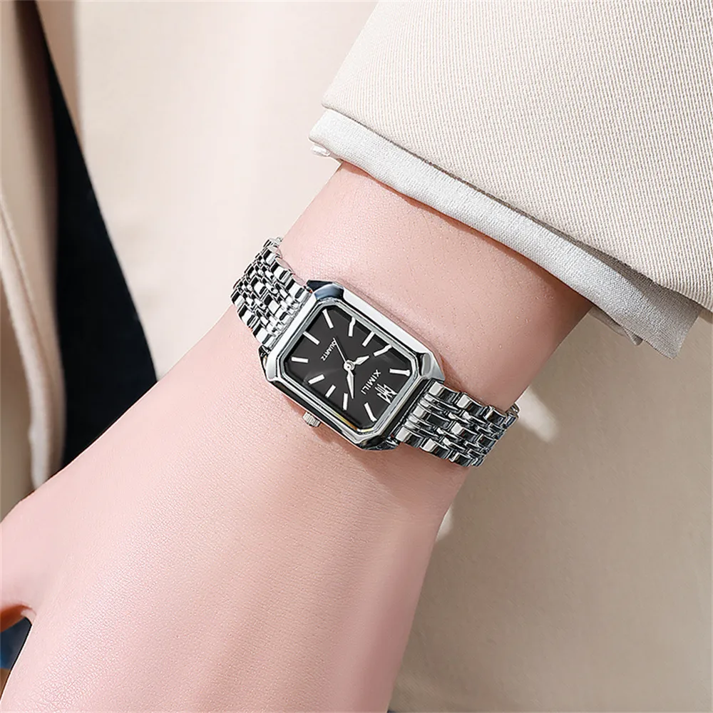 Fashion  New Stainless Steel Women's Business Casual Quartz Watch Light Luxury Women's Stainless Steel Student Watch display picture 5