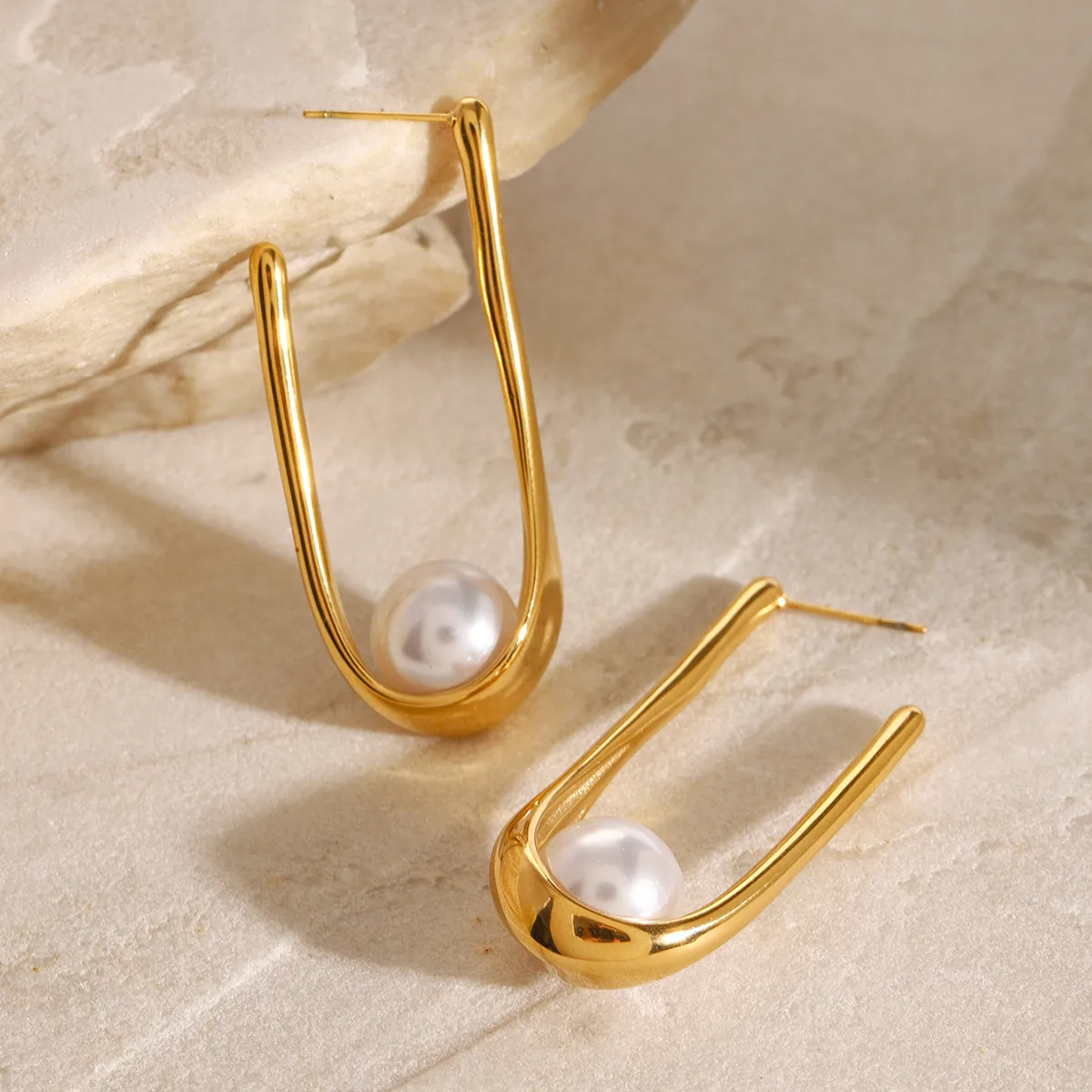 1 Pair Simple Style Classic Style Geometric 304 Stainless Steel Ear Studs display picture 9