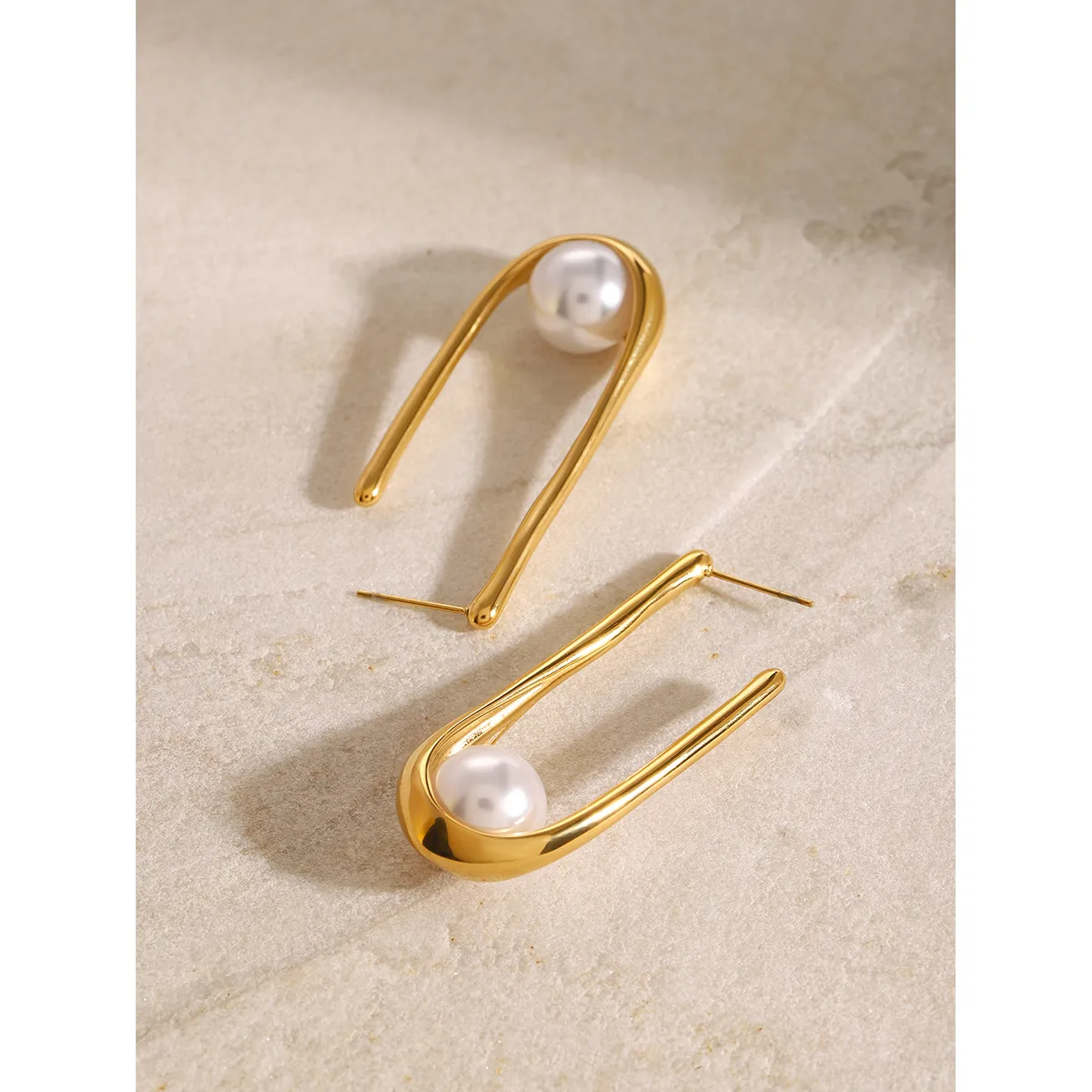 1 Pair Simple Style Classic Style Geometric 304 Stainless Steel Ear Studs display picture 6