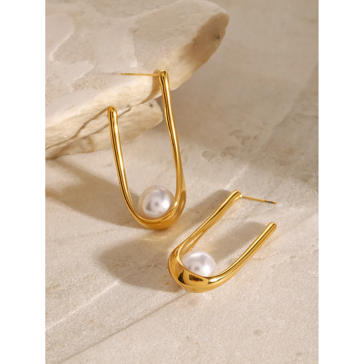 1 Pair Simple Style Classic Style Geometric 304 Stainless Steel Ear Studs display picture 5