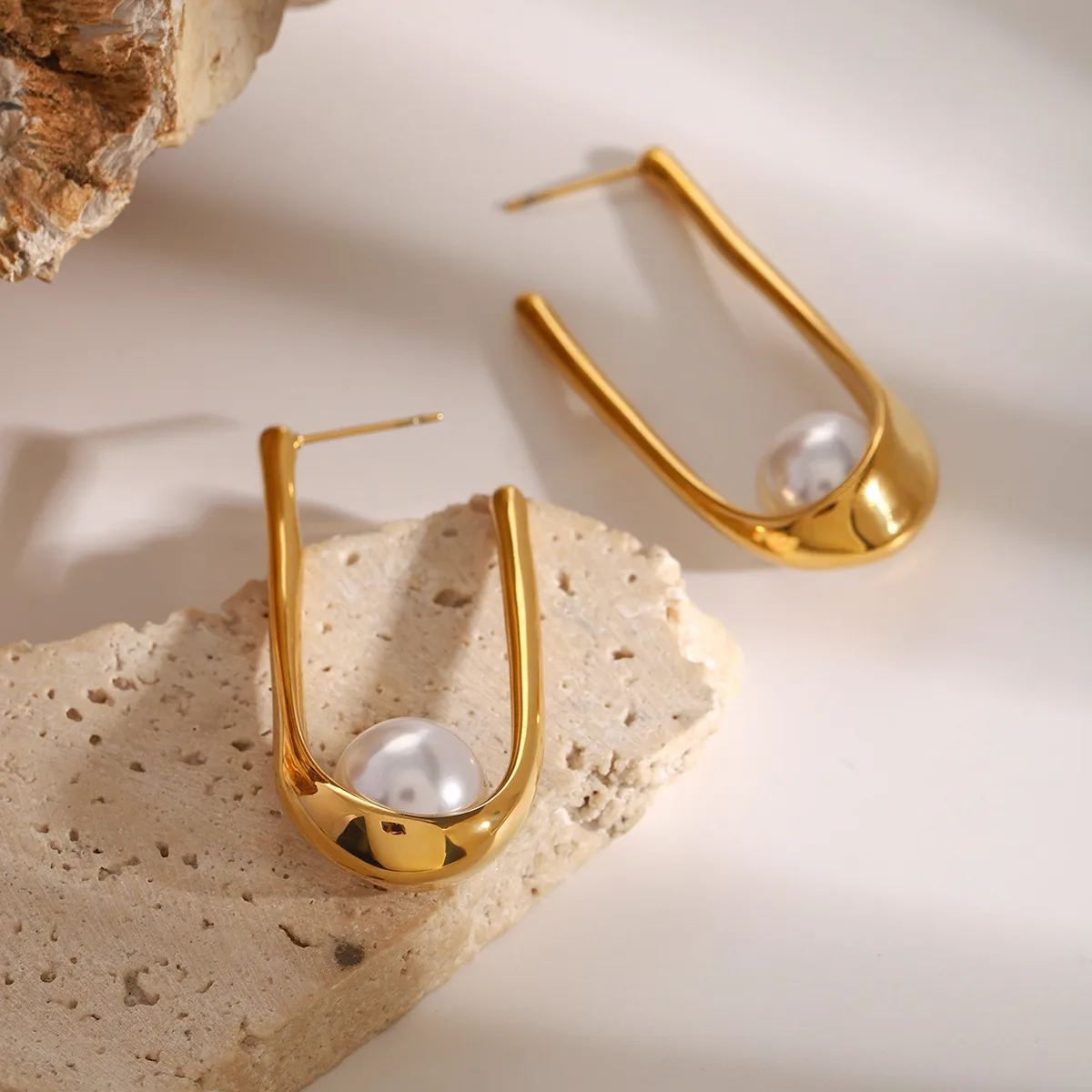 1 Pair Simple Style Classic Style Geometric 304 Stainless Steel Ear Studs display picture 7