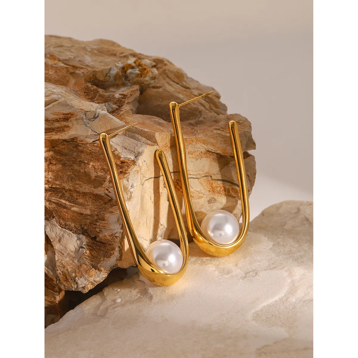 1 Pair Simple Style Classic Style Geometric 304 Stainless Steel Ear Studs display picture 8