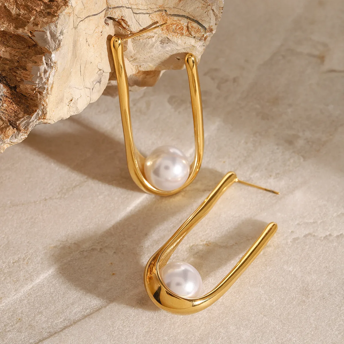 1 Pair Simple Style Classic Style Geometric 304 Stainless Steel Ear Studs display picture 12