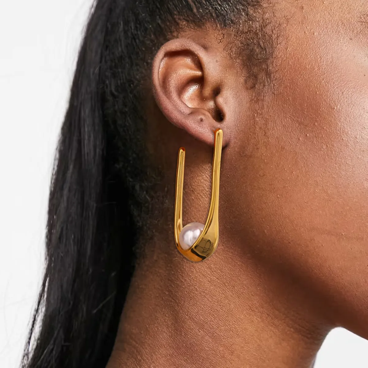 1 Pair Simple Style Classic Style Geometric 304 Stainless Steel Ear Studs display picture 4
