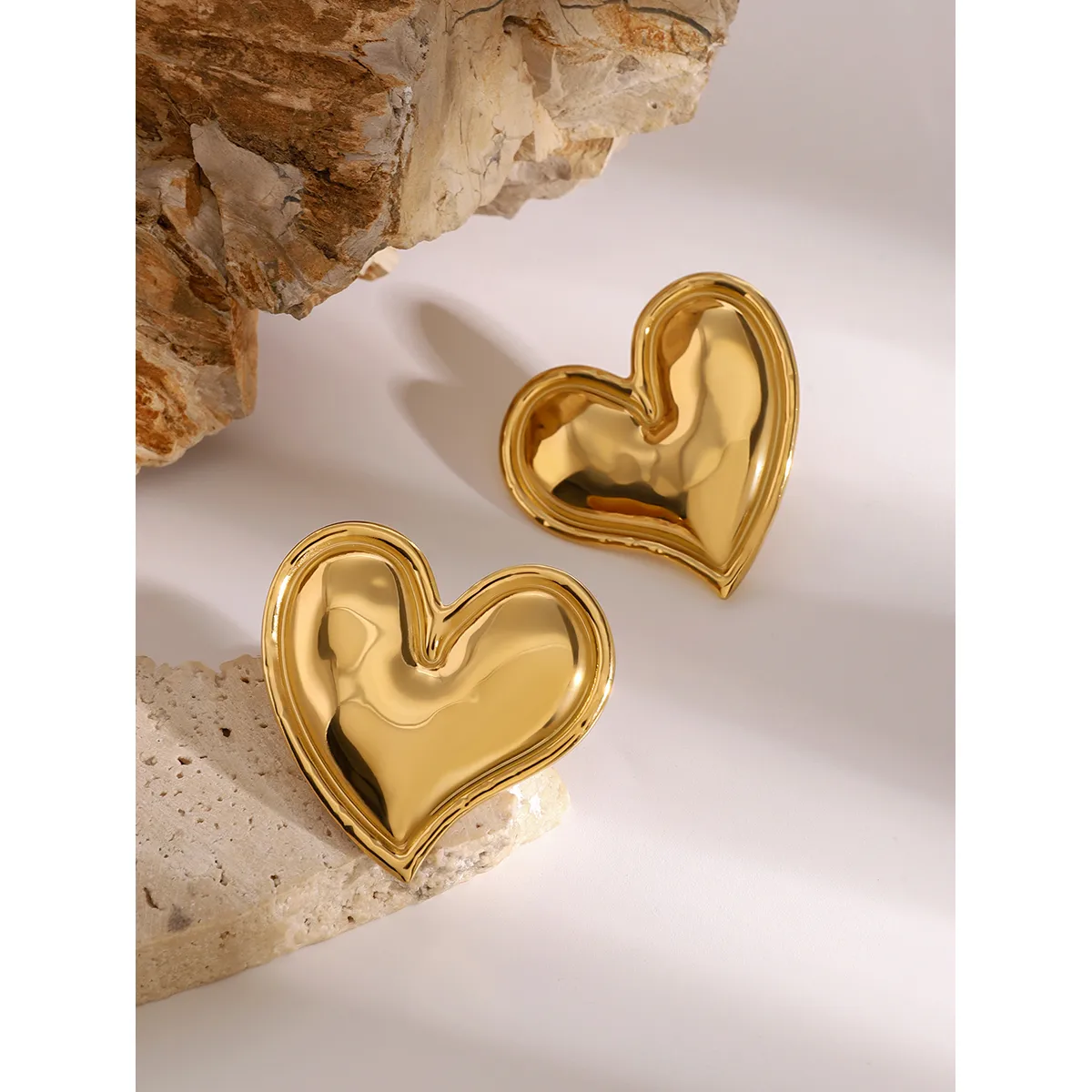 1 Pair Simple Style Classic Style Heart Shape 304 Stainless Steel Ear Studs display picture 10