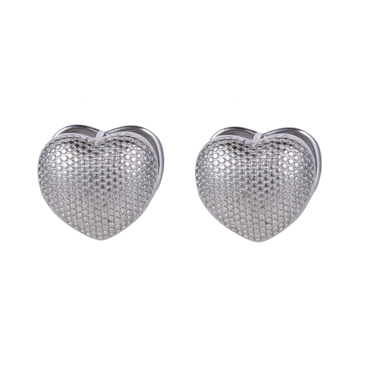 1 Pair IG Style Heart Shape Mixed Metal Inlay Titanium Steel Pearl Zircon Drop Earrings Ear Studs display picture 4