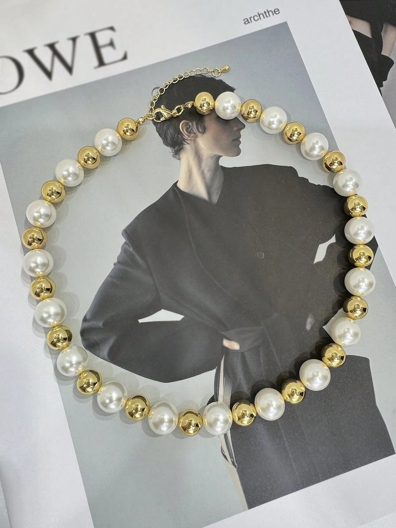 Elegant Romantic Pearl 18K Gold Plated Artificial Pearl Brass Wholesale Necklace display picture 3