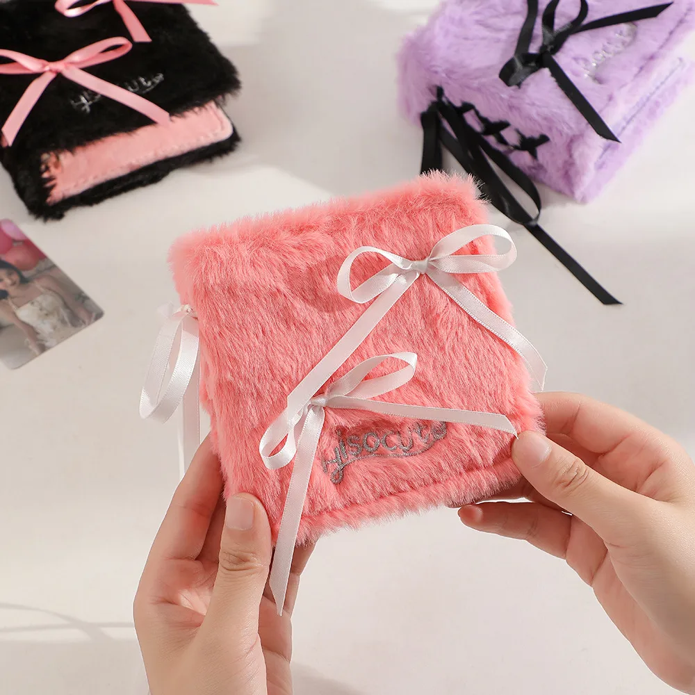 Ballet Style Ribbon Bow Photo Album Three-inch One-Miyagi Porter Card Storage Book Star-chasing Plush Card Book display picture 7