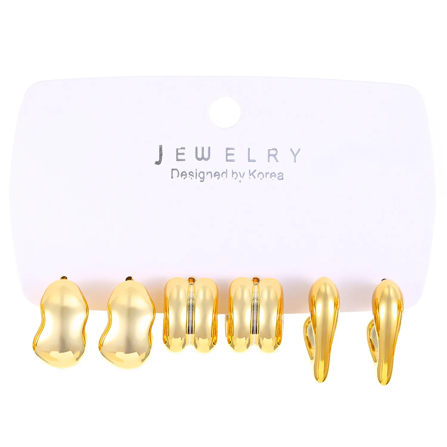 1 Set Elegant Lady Simple Style Geometric Quadrilateral Plating CCB Earrings display picture 8