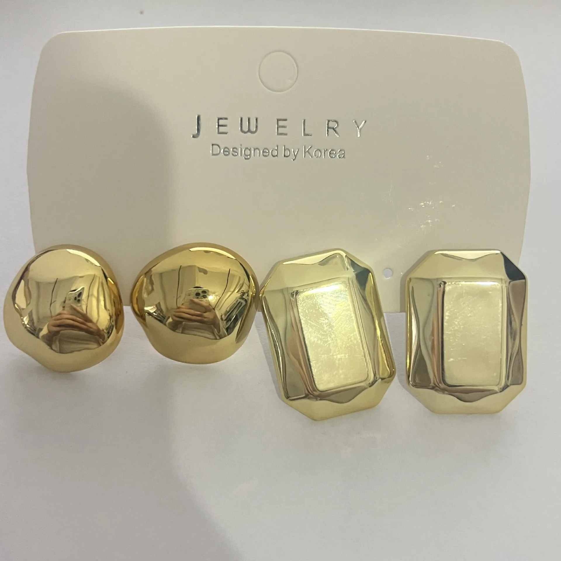 1 Set Elegant Lady Simple Style Geometric Quadrilateral Plating CCB Earrings display picture 14