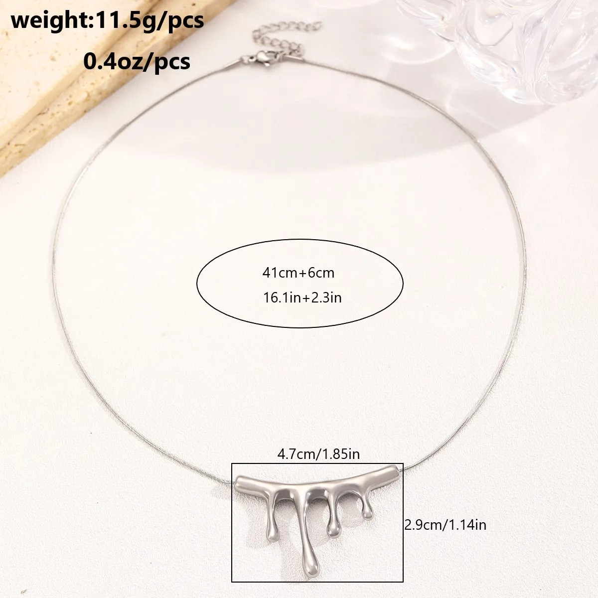Wholesale Jewelry Elegant Commute Irregular Geometric 201 Stainless Steel Necklace display picture 2