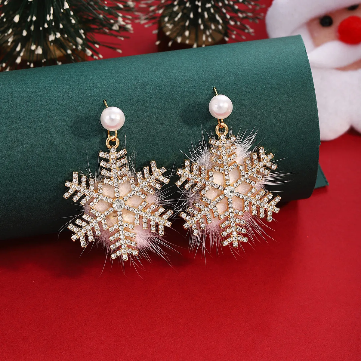 1 Pair Casual Simple Style Streetwear Snowflake Plating Alloy Drop Earrings display picture 5