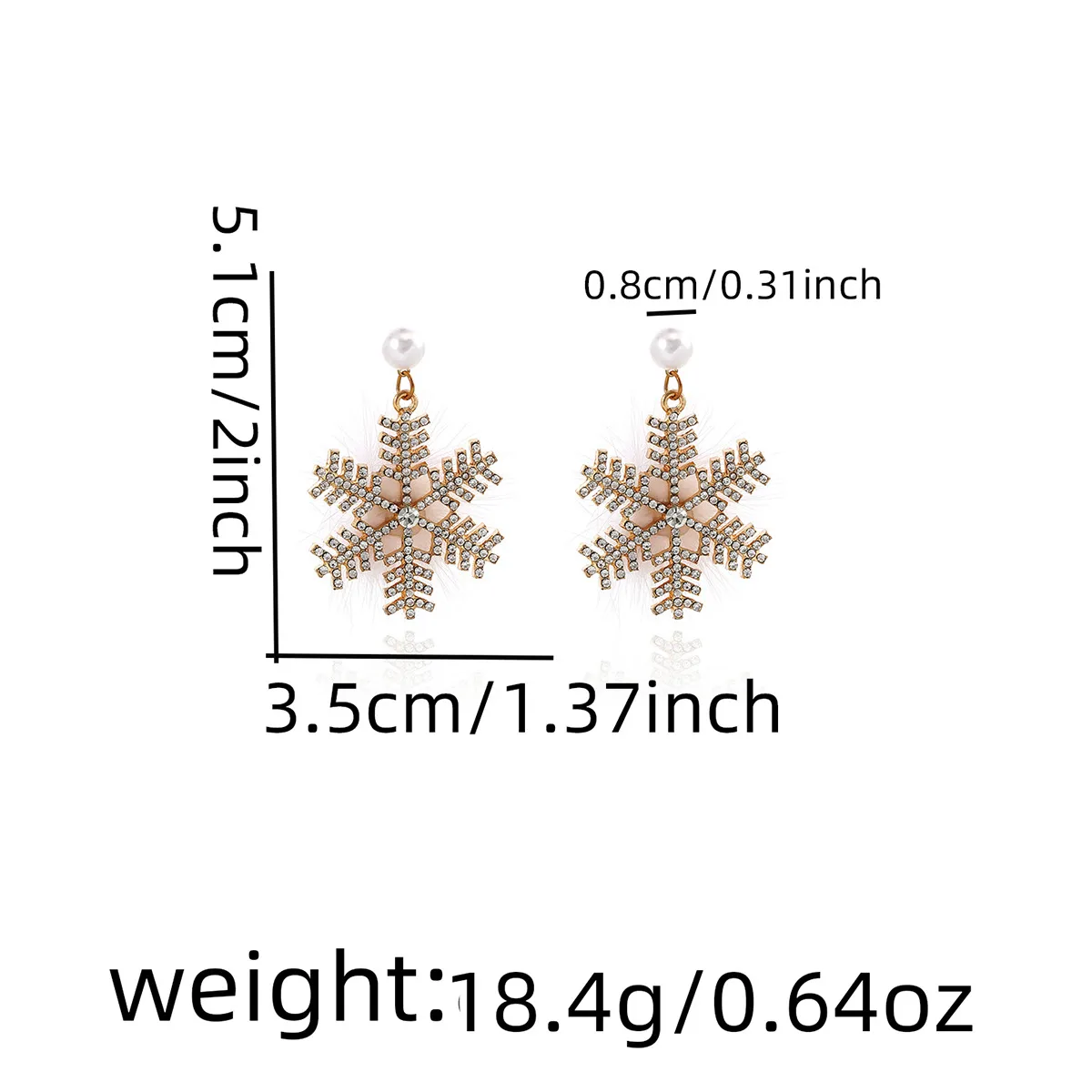 1 Pair Casual Simple Style Streetwear Snowflake Plating Alloy Drop Earrings display picture 1