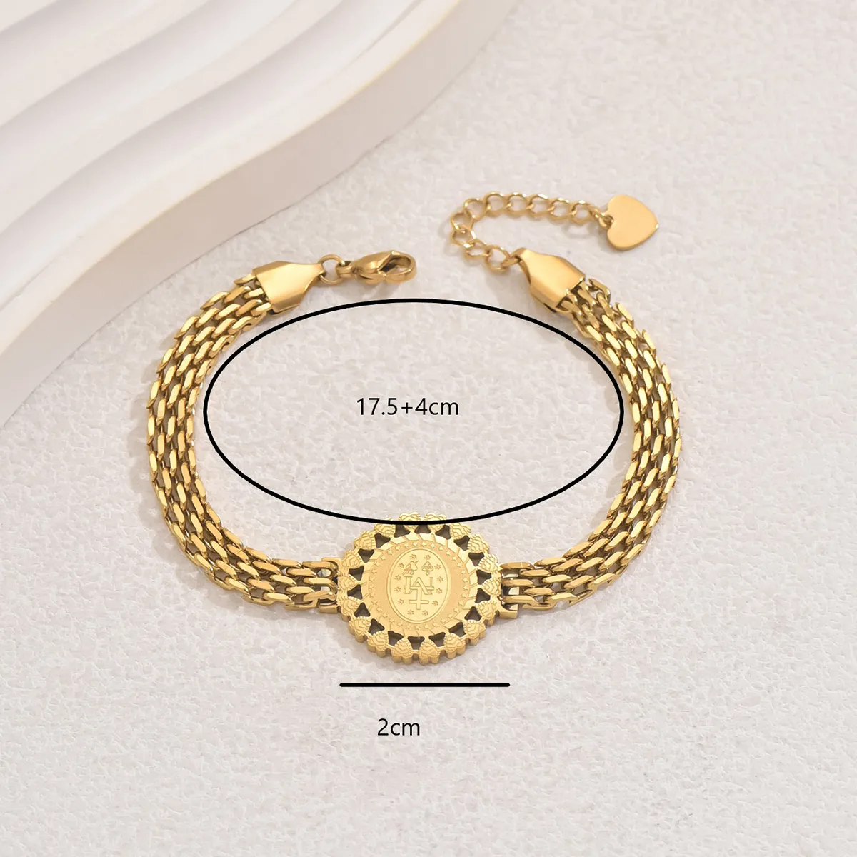 Hip-Hop Retro Punk Round 201 Stainless Steel Bracelets In Bulk display picture 7