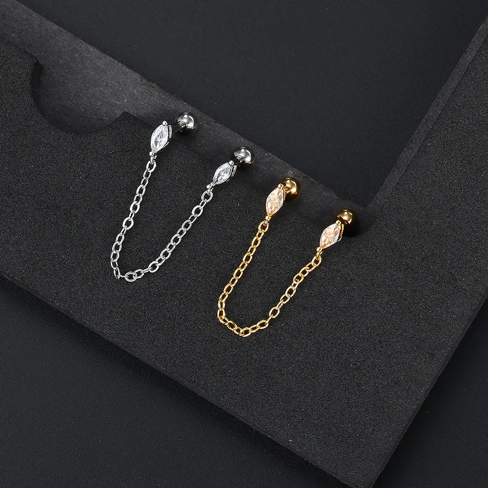 1 Piece Ear Cartilage Rings & Studs Hip-Hop U Shape Copper Ear Cartilage Rings & Studs display picture 2