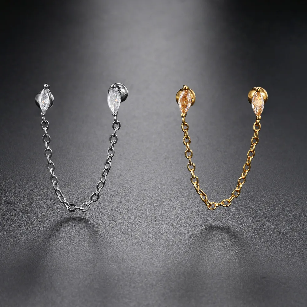1 Piece Ear Cartilage Rings & Studs Hip-Hop U Shape Copper Ear Cartilage Rings & Studs display picture 3