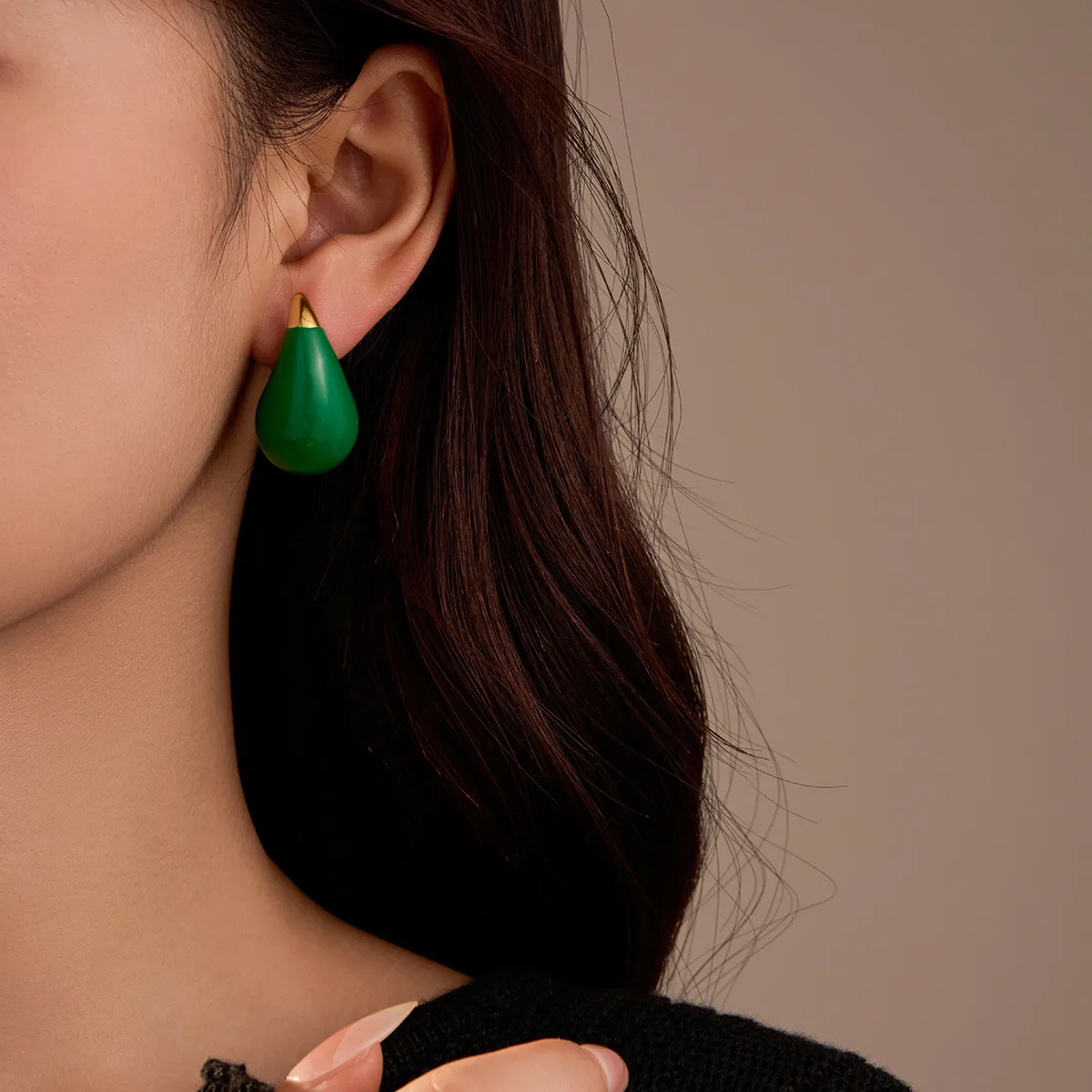 1 Pair Retro Geometric Plating 304 Stainless Steel Ear Studs display picture 1