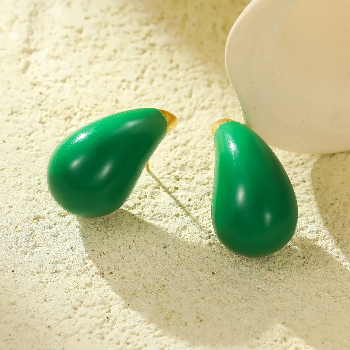 1 Pair Retro Geometric Plating 304 Stainless Steel Ear Studs display picture 2
