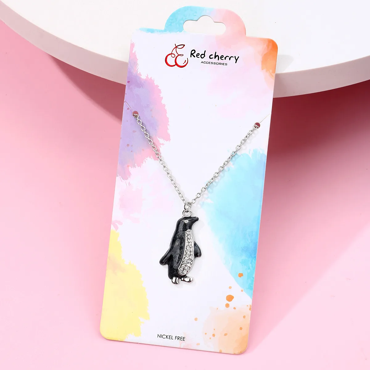 Cartoon Style Cute Romantic Penguin Alloy Wholesale Pendant Necklace display picture 2