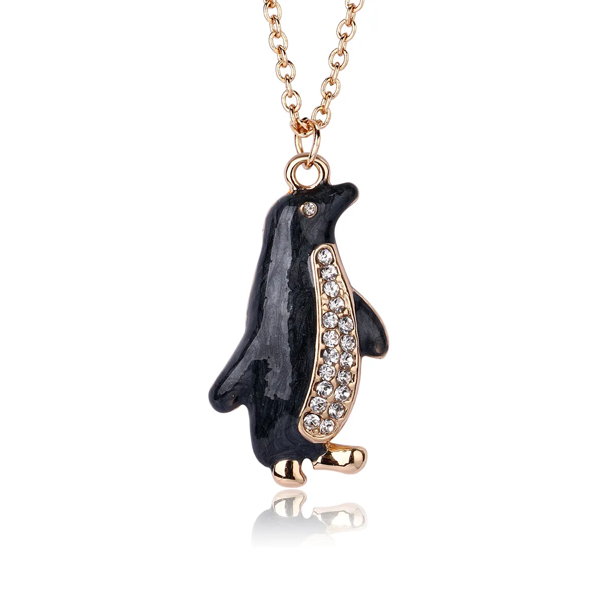 Cartoon Style Cute Romantic Penguin Alloy Wholesale Pendant Necklace display picture 6