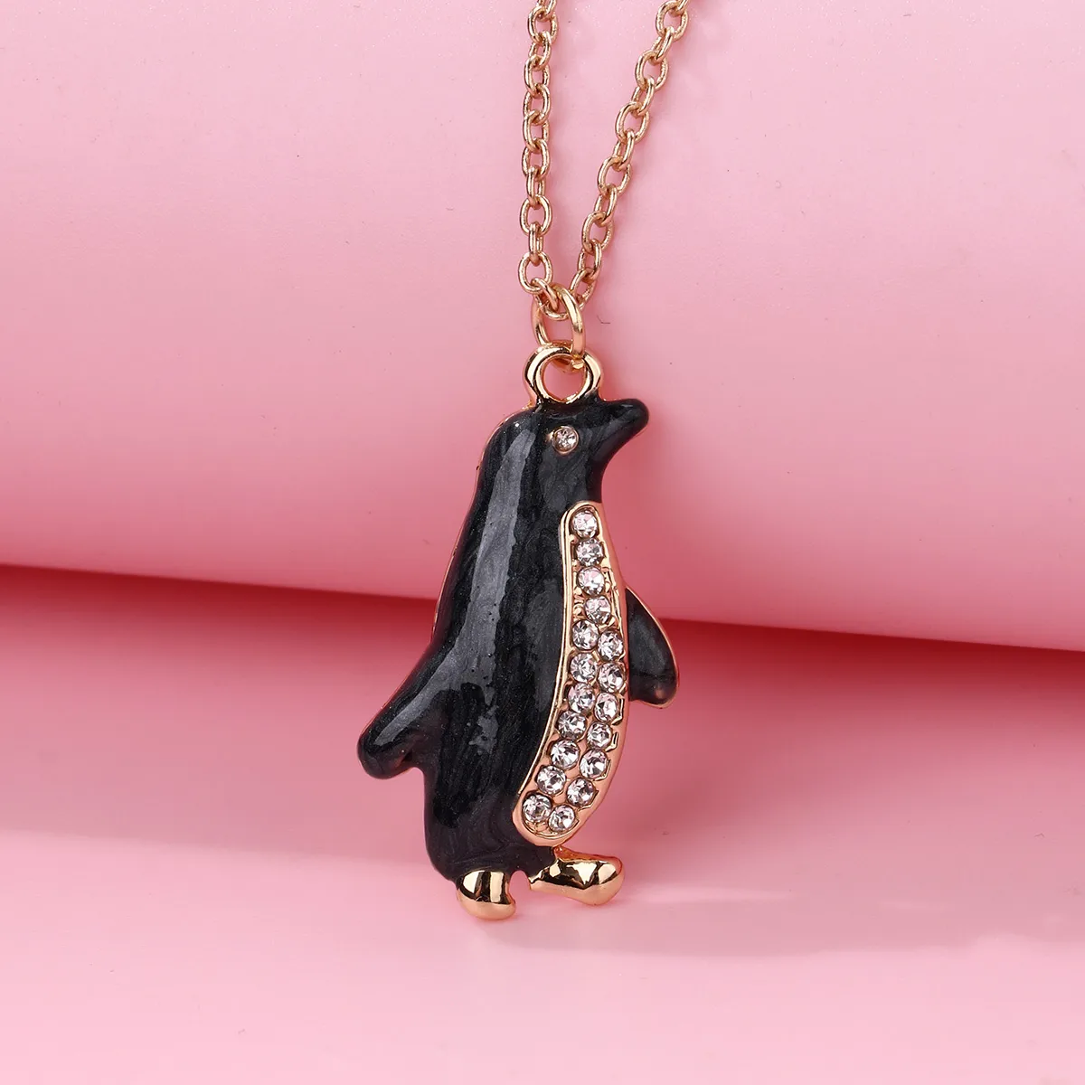 Cartoon Style Cute Romantic Penguin Alloy Wholesale Pendant Necklace display picture 7