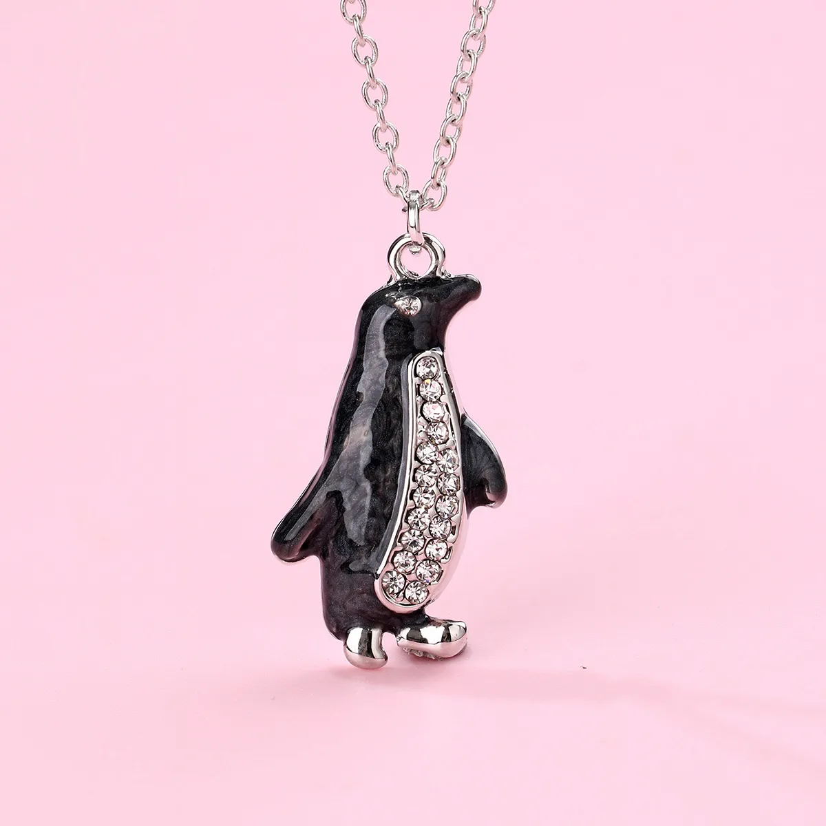 Cartoon Style Cute Romantic Penguin Alloy Wholesale Pendant Necklace display picture 12