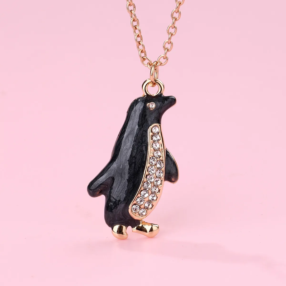 Cartoon Style Cute Romantic Penguin Alloy Wholesale Pendant Necklace display picture 11
