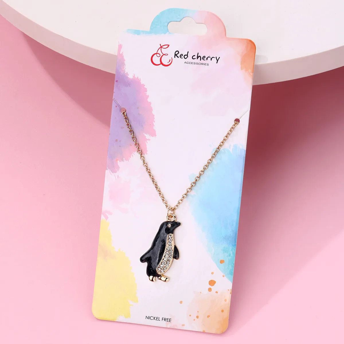 Cartoon Style Cute Romantic Penguin Alloy Wholesale Pendant Necklace display picture 13