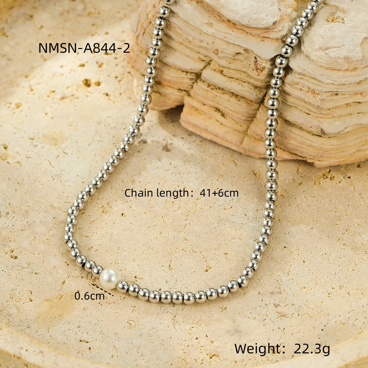 Wholesale Jewelry Lady Ball 304 Stainless Steel Plating Necklace display picture 6