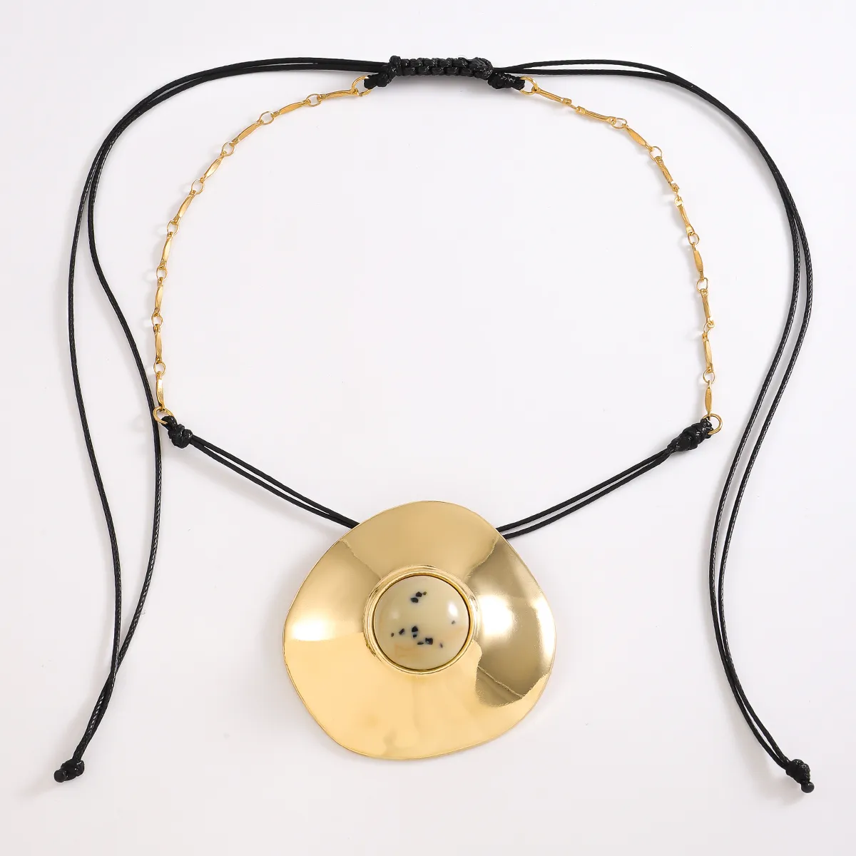 Casual Artistic Round Alloy Leather Rope Wholesale Pendant Necklace display picture 5