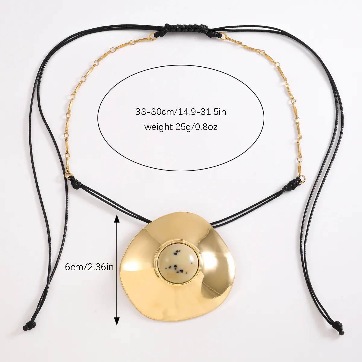 Casual Artistic Round Alloy Leather Rope Wholesale Pendant Necklace display picture 1
