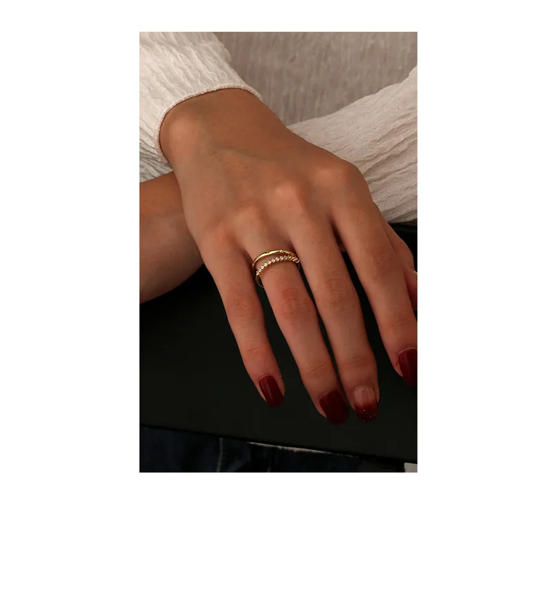 925 Sterling Silver Circle Rings display picture 6