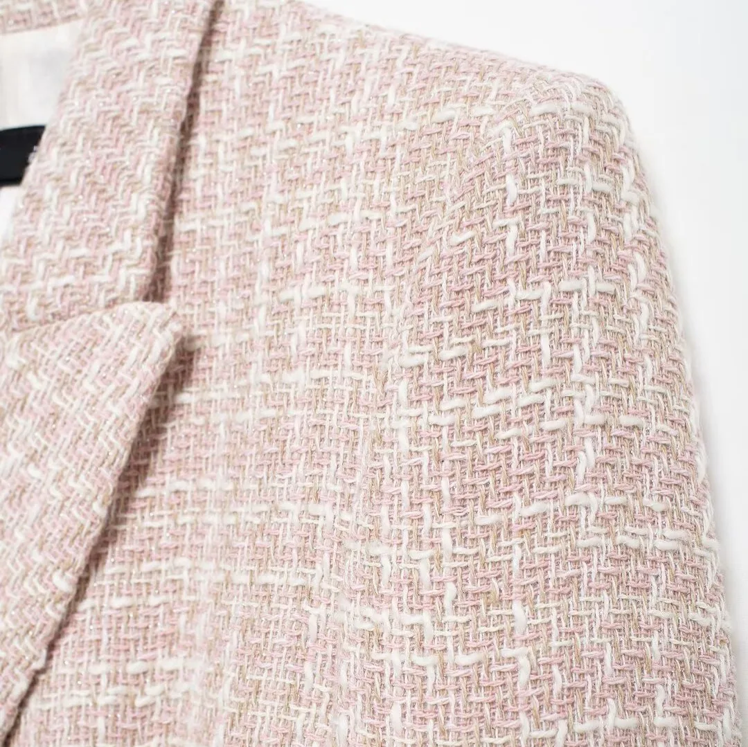 Women's Casual Elegant Plaid Button Double Breasted Blazer display picture 6