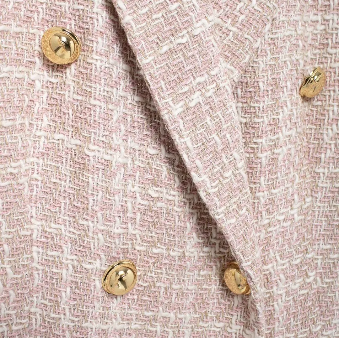 Women's Casual Elegant Plaid Button Double Breasted Blazer display picture 7