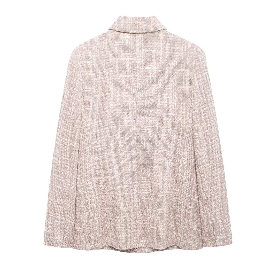 Women's Casual Elegant Plaid Button Double Breasted Blazer display picture 4
