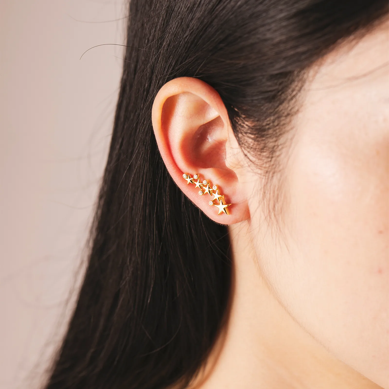 1 Pair Sterling Silver Zircon Geometric Ear Studs display picture 4