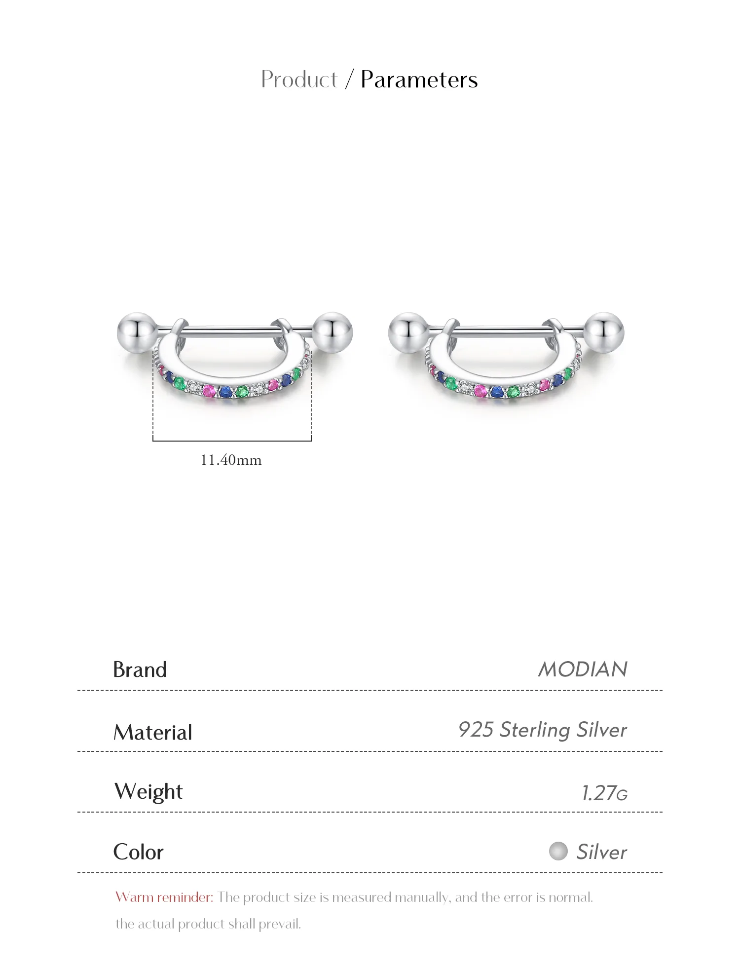 1 Pair Rhodium Plated 925 Sterling Silver Zircon Geometric Round Heart Shape Ear Studs display picture 2