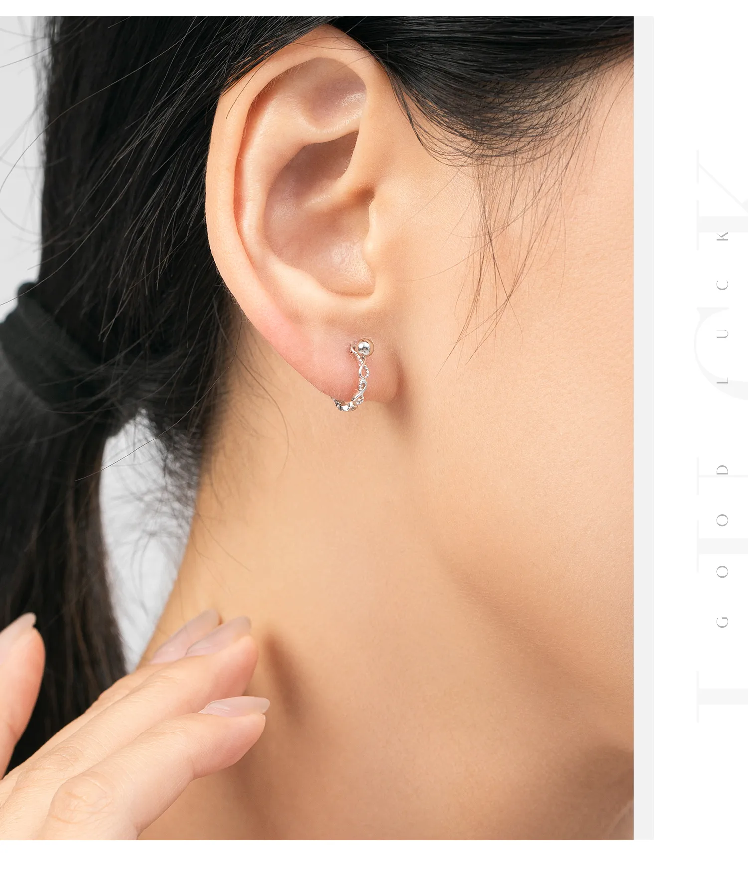 1 Pair Rhodium Plated 925 Sterling Silver Zircon Geometric Round Heart Shape Ear Studs display picture 4