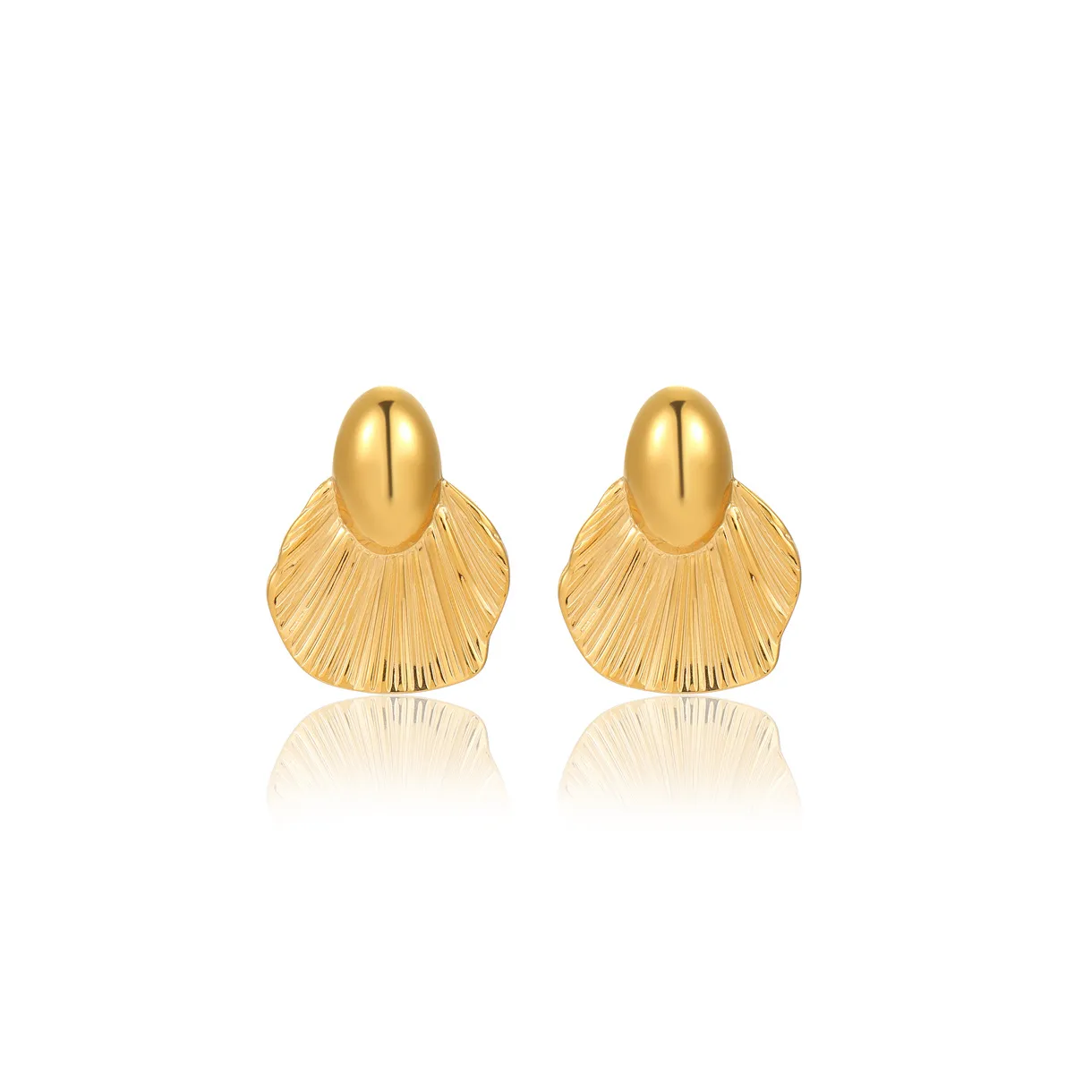 1 Pair Retro Geometric Plating 304 Stainless Steel Ear Studs display picture 5