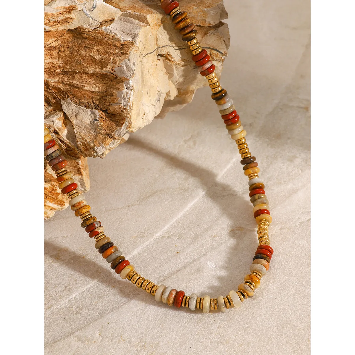 Simple Style Classic Style Geometric 304 Stainless Steel Artificial Crystal Wholesale Necklace display picture 12